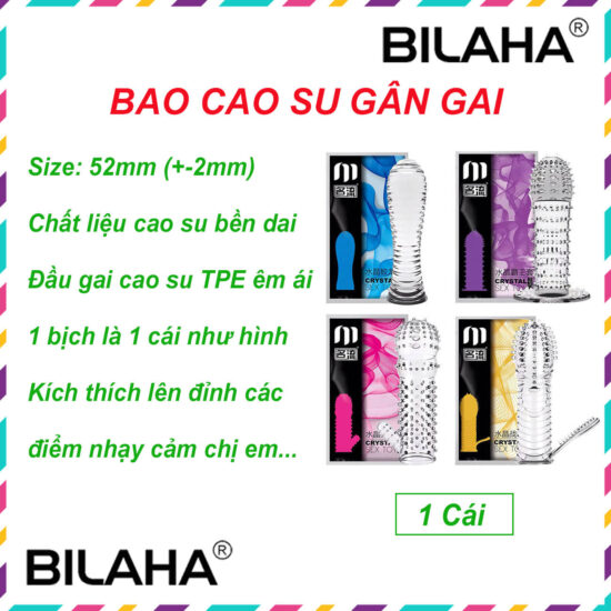 bao cao su, bcs, bao cao su đôn dên, bao cao su khúc giữa, bao cao su gân gai, bao cao su có gai, bilaha