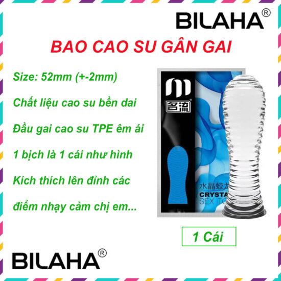 bao cao su, bcs, bao cao su đôn dên, bao cao su khúc giữa, bao cao su gân gai, bao cao su có gai, bilaha